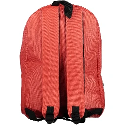 Red Polyester Men Backpack