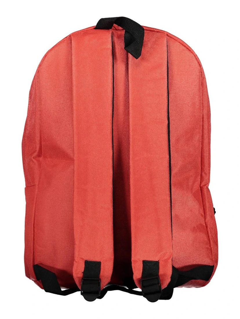 Red Polyester Men Backpack