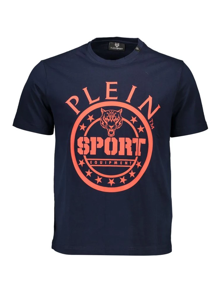 Blue Cotton Men T-Shirt