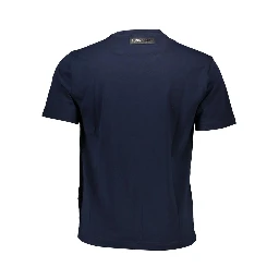 Blue Cotton Men T-Shirt