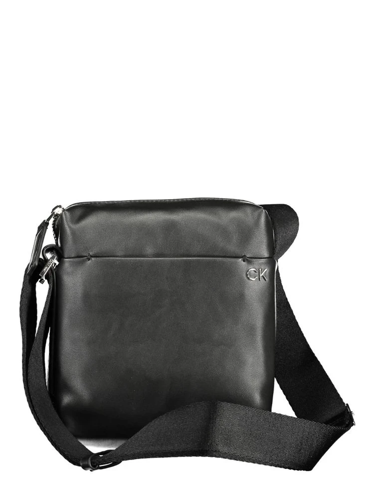 Black Polyester Men Shoulder Bag