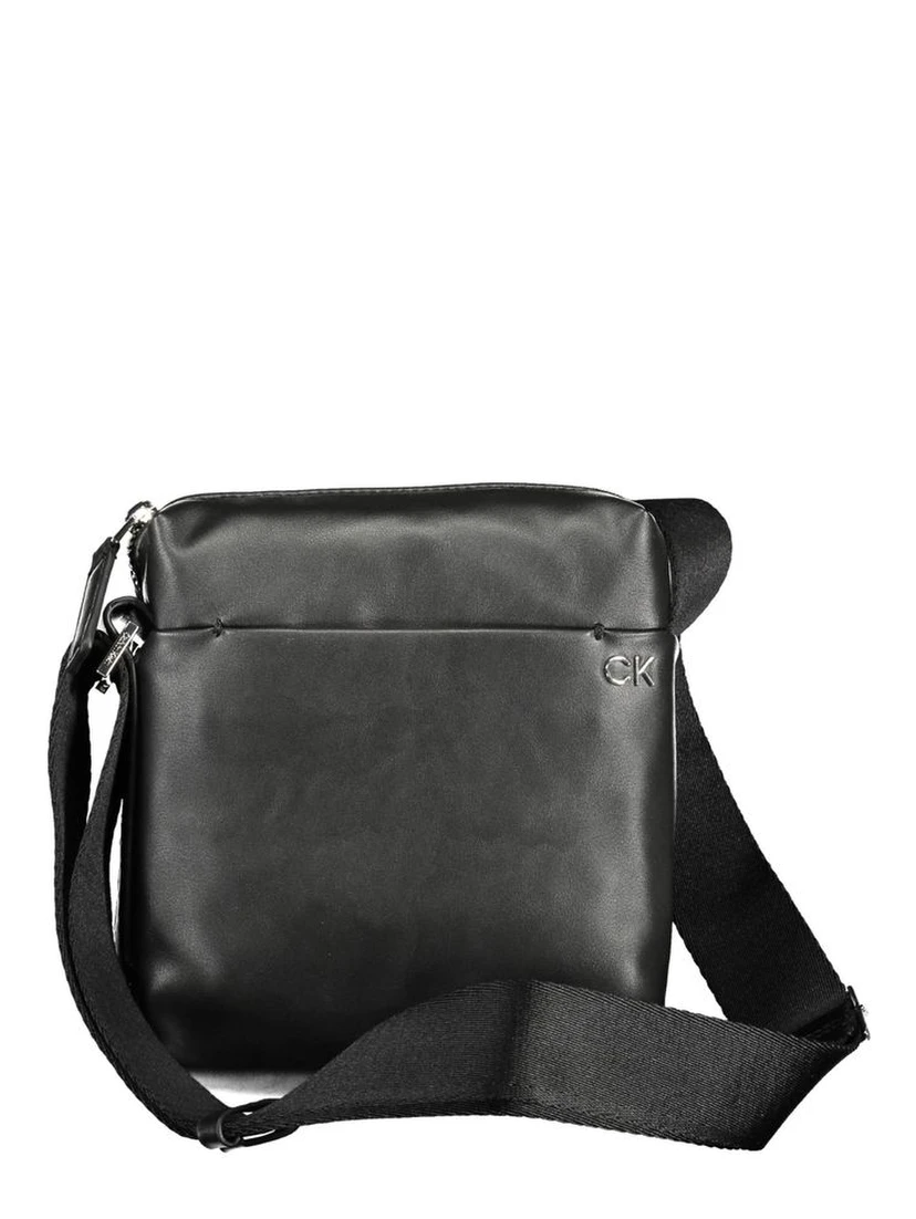 Black Polyester Men Shoulder Bag