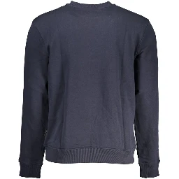 Blue Cotton Men Sweater