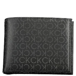 Black Polyester Men Wallet