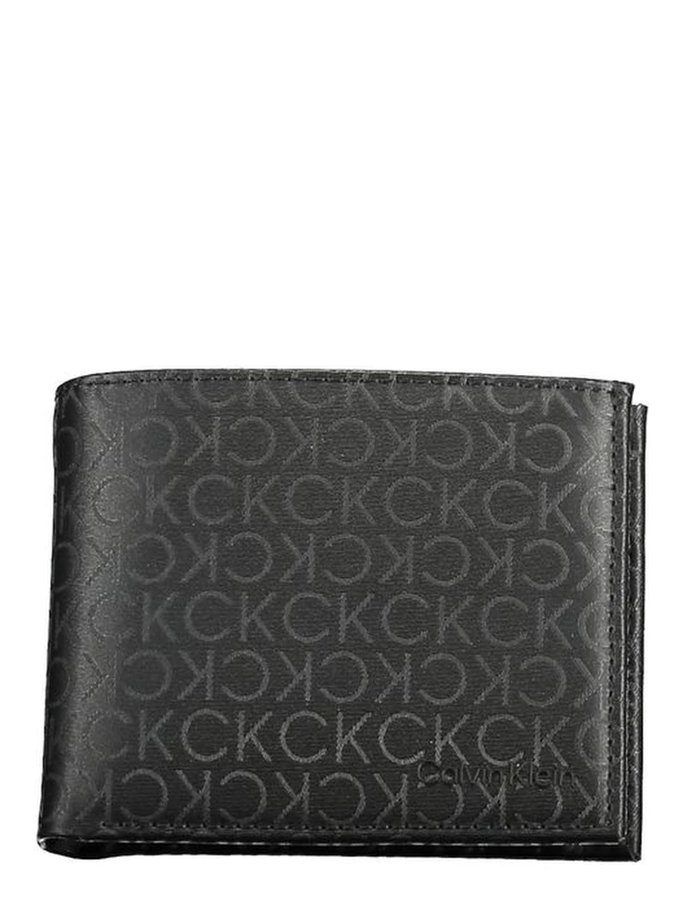 Black Polyester Men Wallet