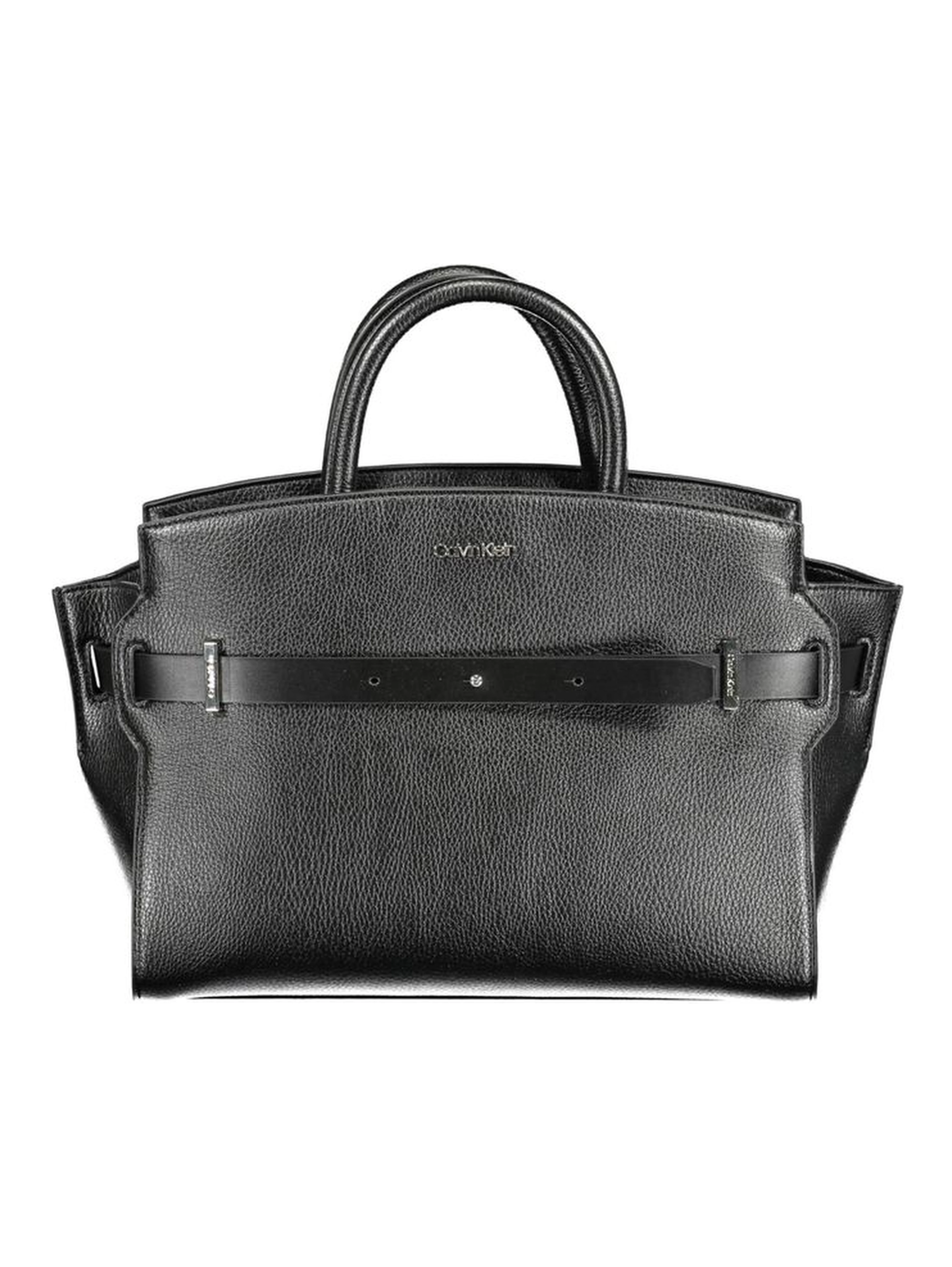 Black Polyethylene Women Handbag