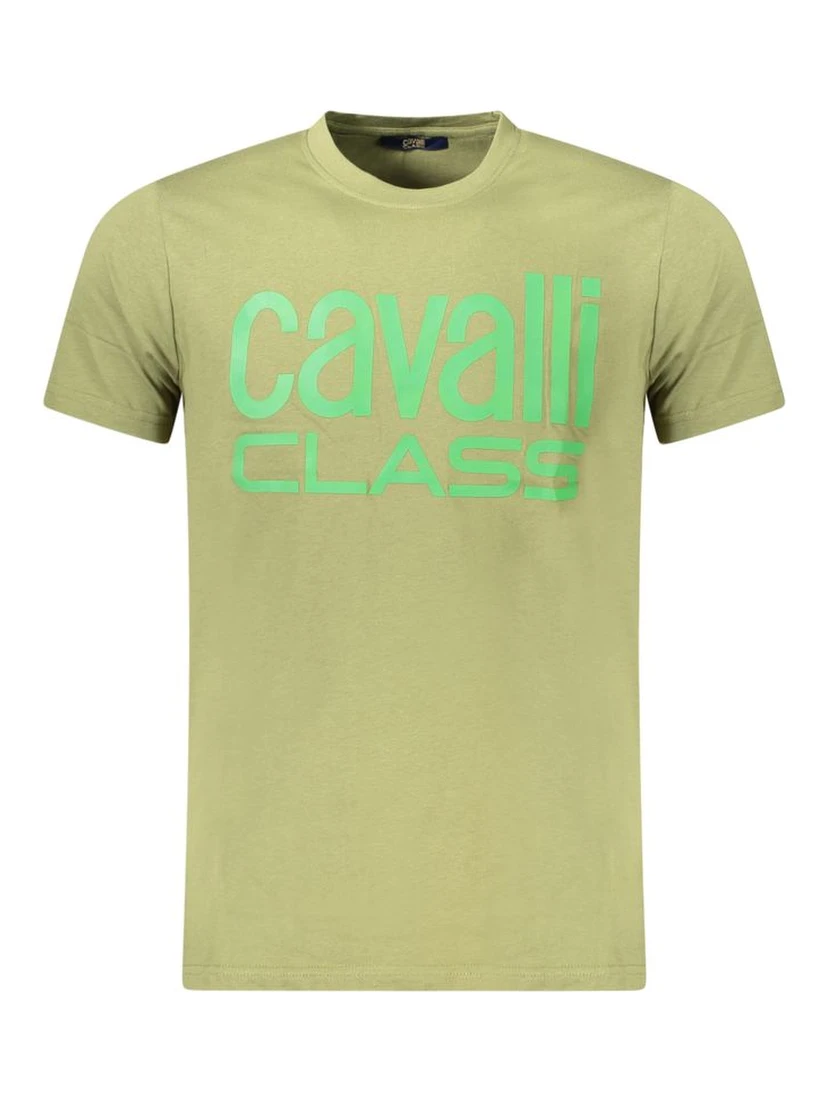 Green Cotton Men T-Shirt
