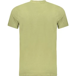 Green Cotton Men T-Shirt