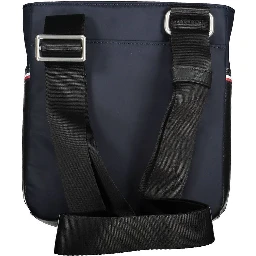 Blue Polyester Men Shoulder Bag