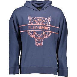 Blue Cotton Men Sweater