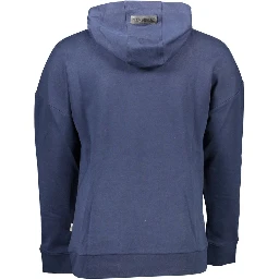 Blue Cotton Men Sweater