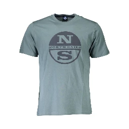 Green Cotton Men T-Shirt