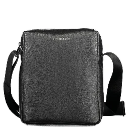 Black Polyester Men Shoulder Bag