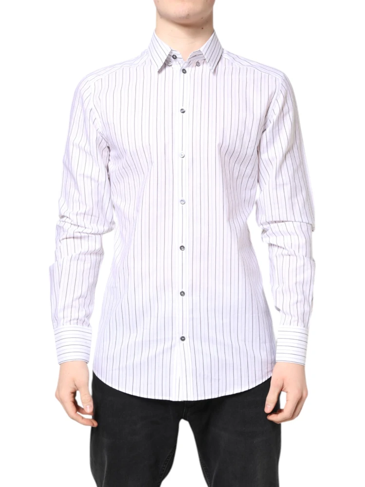 White Stripes Cotton GOLD Formal Dress Shirt alternative