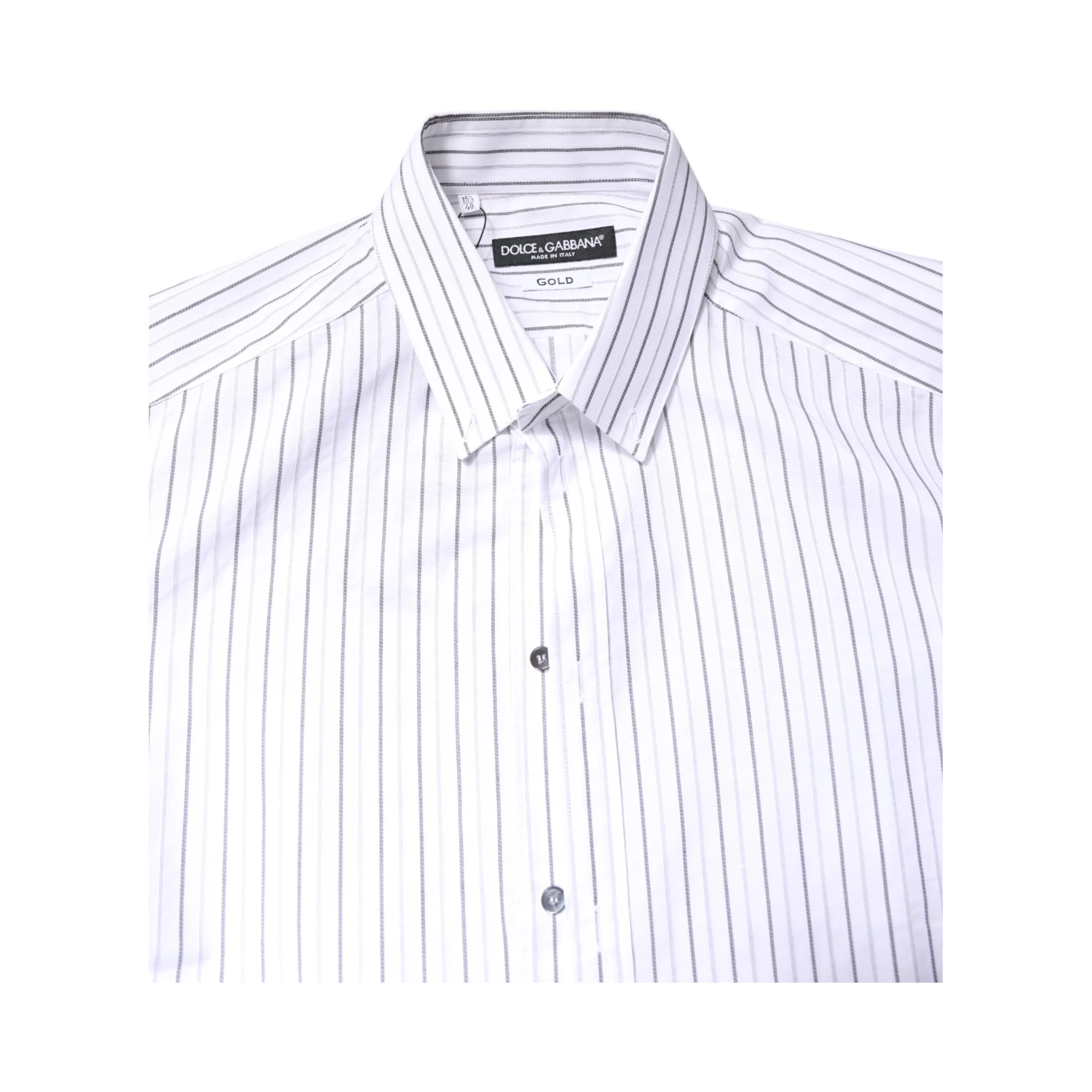 White Stripes Cotton GOLD Formal Dress Shirt