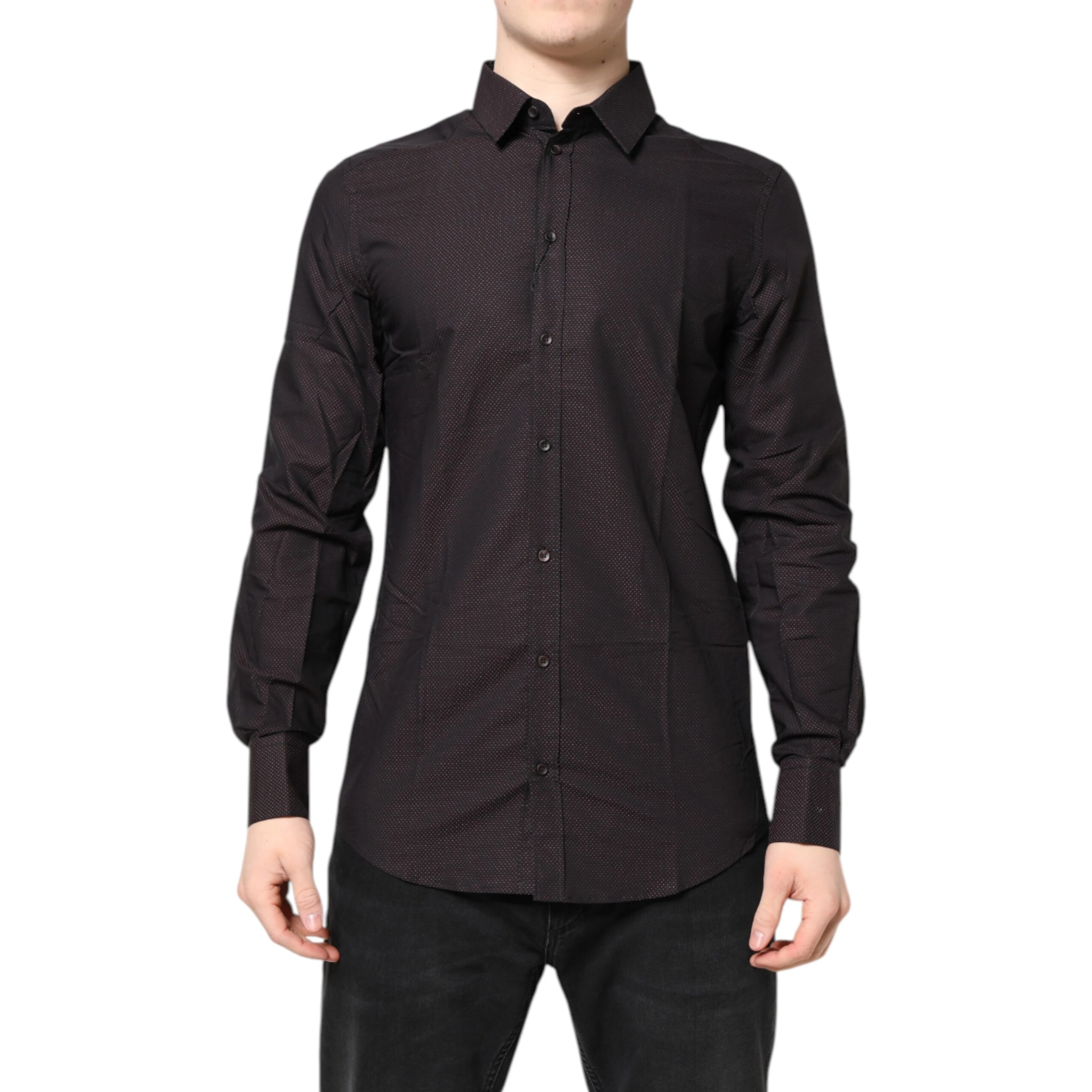 Maroon Jacquard Cotton GOLD Men Dress Shirt