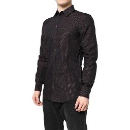 Maroon Jacquard Cotton GOLD Men Dress Shirt