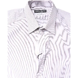 White Striped Cotton GOLD Long Sleeves Shirt