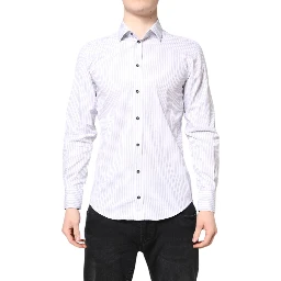 White Striped Cotton MARTINI Men Dress Shirt