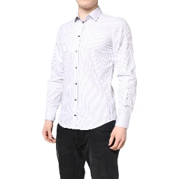 White Striped Cotton MARTINI Men Dress Shirt
