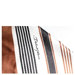 Multicolor Striped Silk Short Sleeves Shirt
