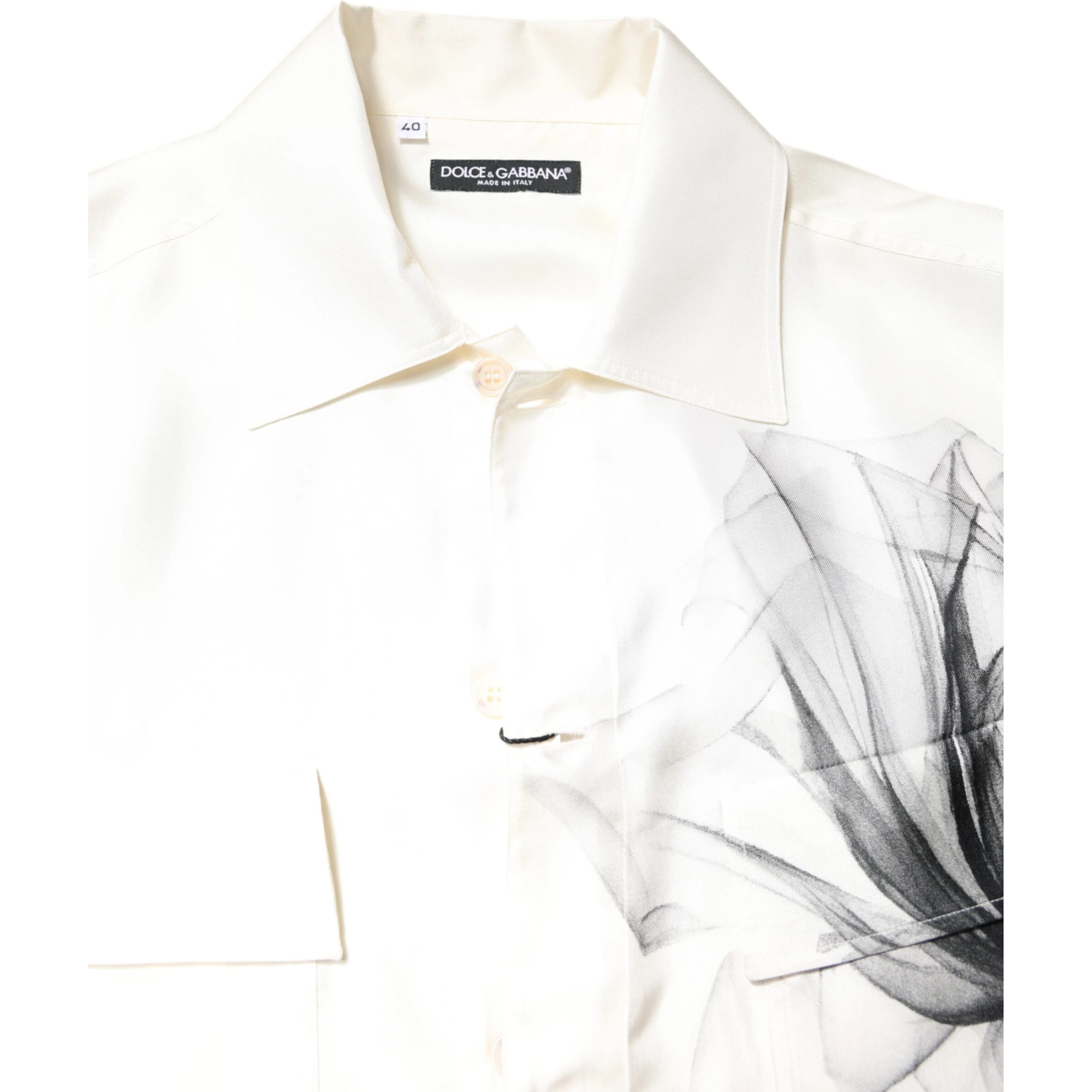 Ivory Silk Long Sleeves Men Casual Shirt