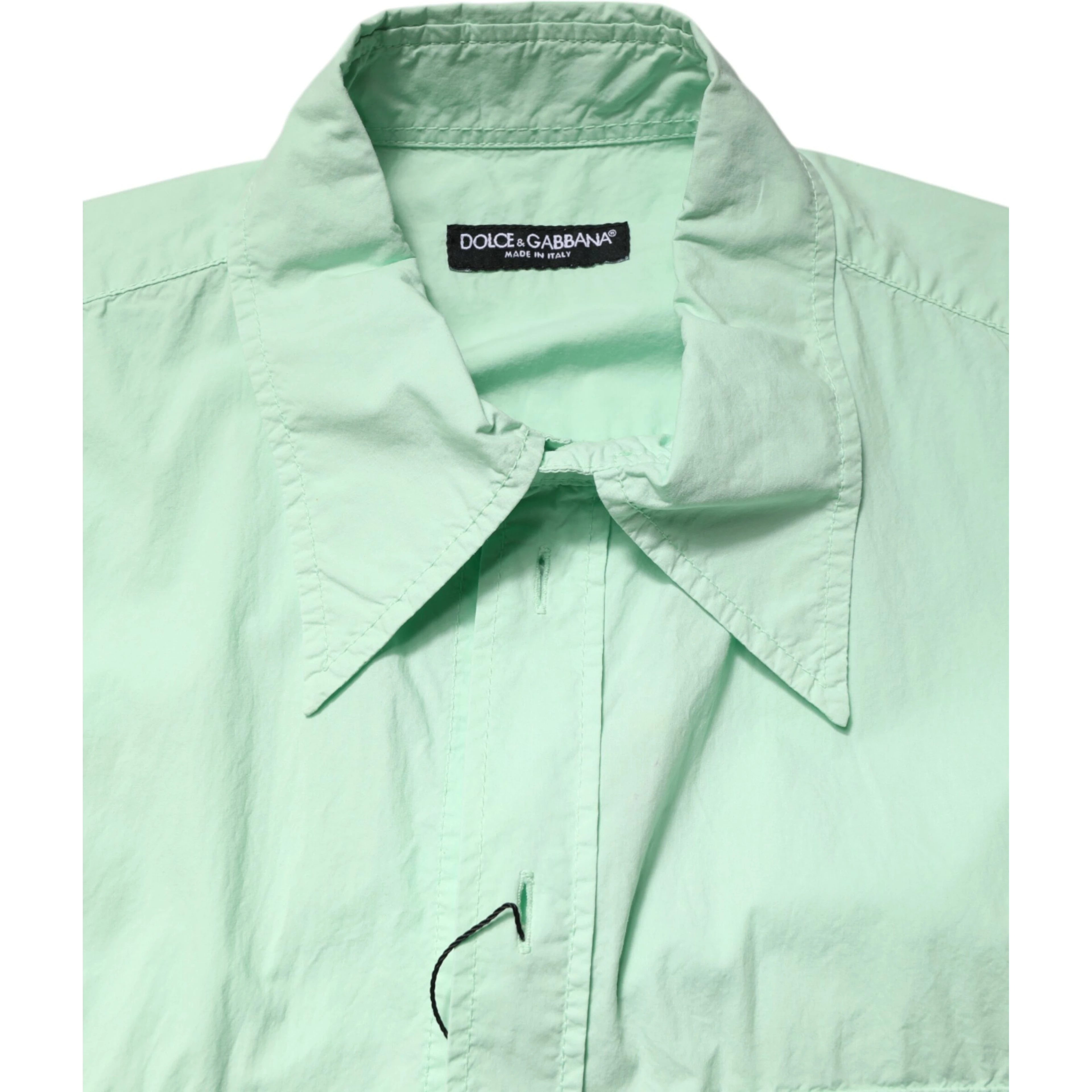 Green Cotton Short Sleeves Men Casual Shirt