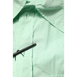 Green Cotton Short Sleeves Men Casual Shirt