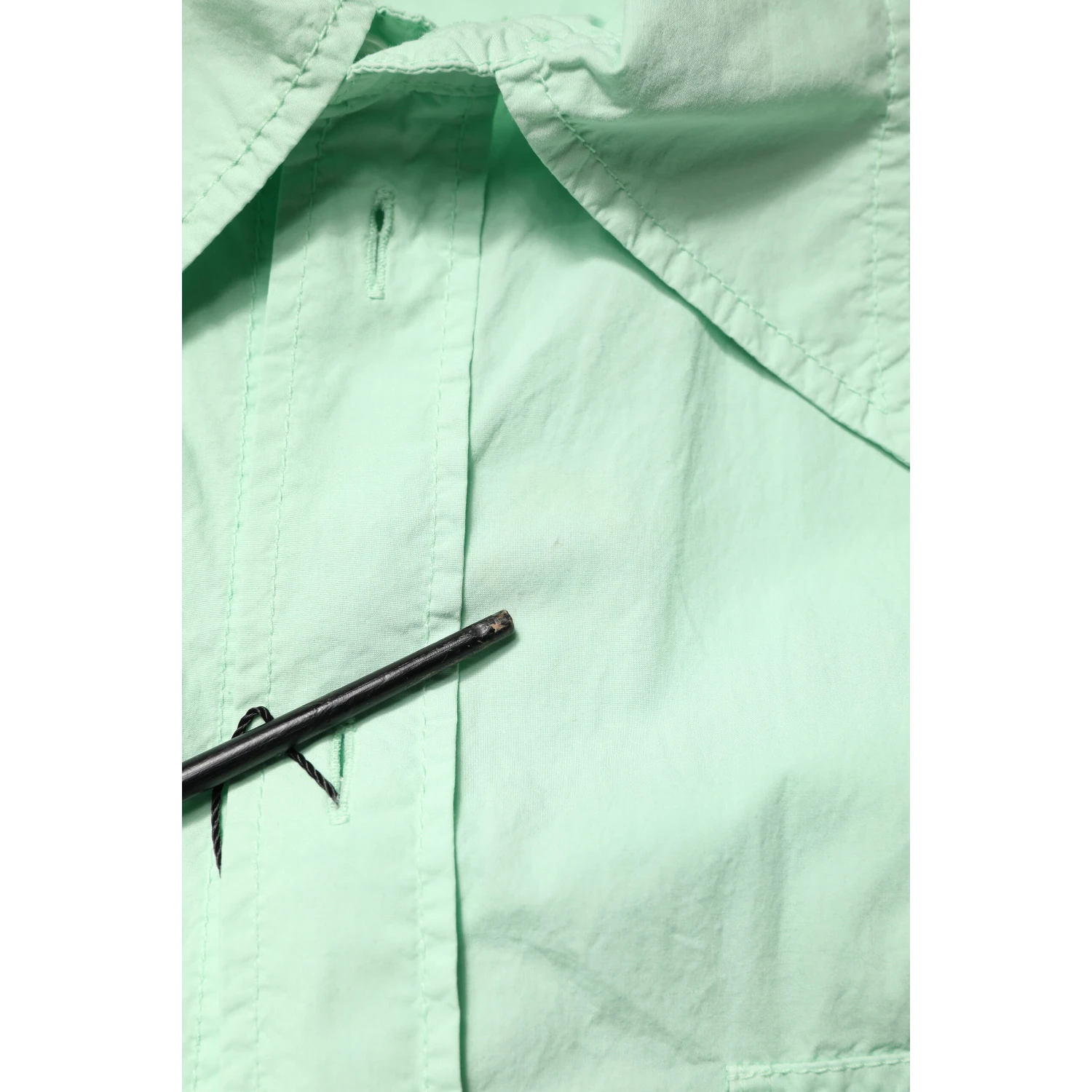 Green Cotton Short Sleeves Men Casual Shirt