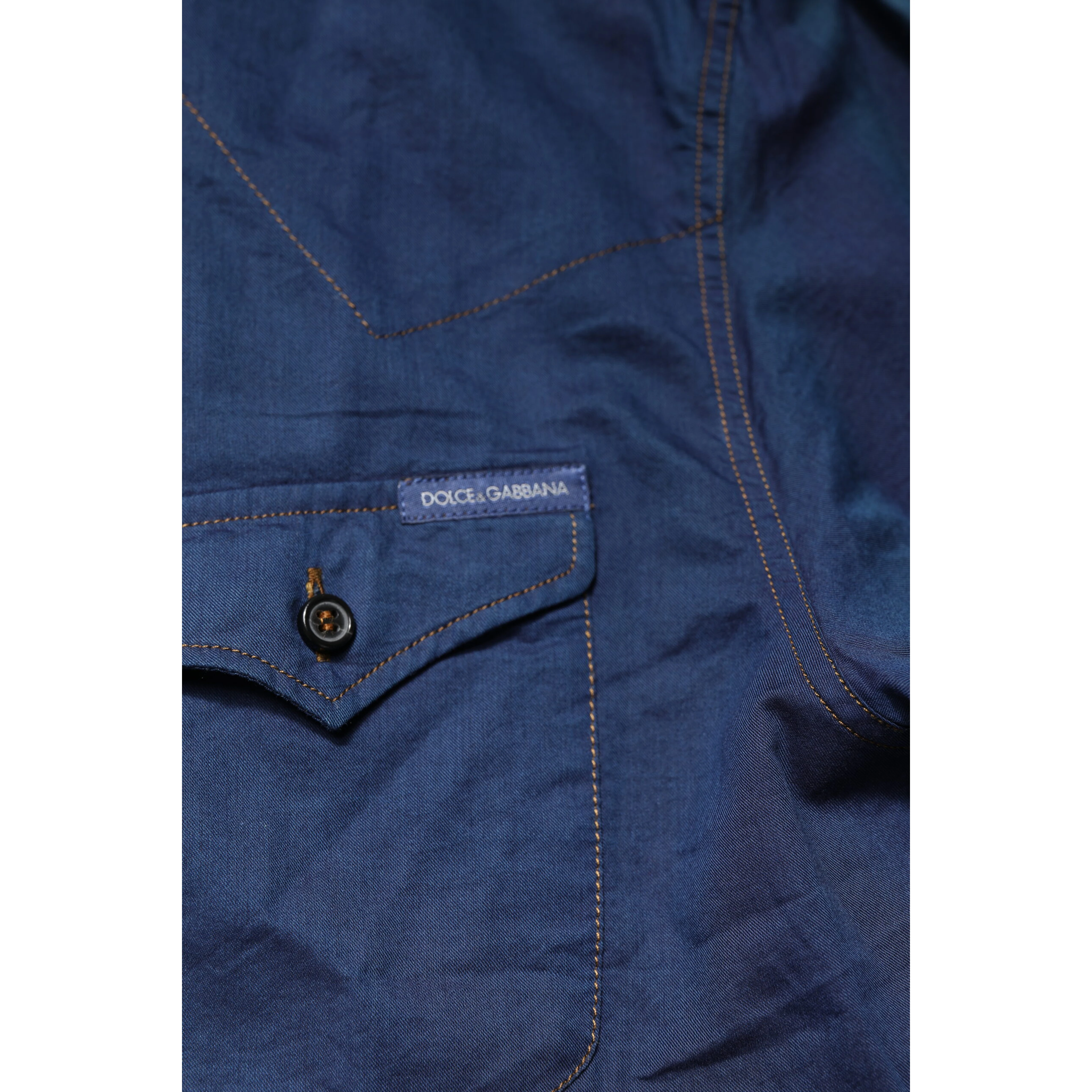 Blue Cotton GOLD Long Sleeves Casual Shirt