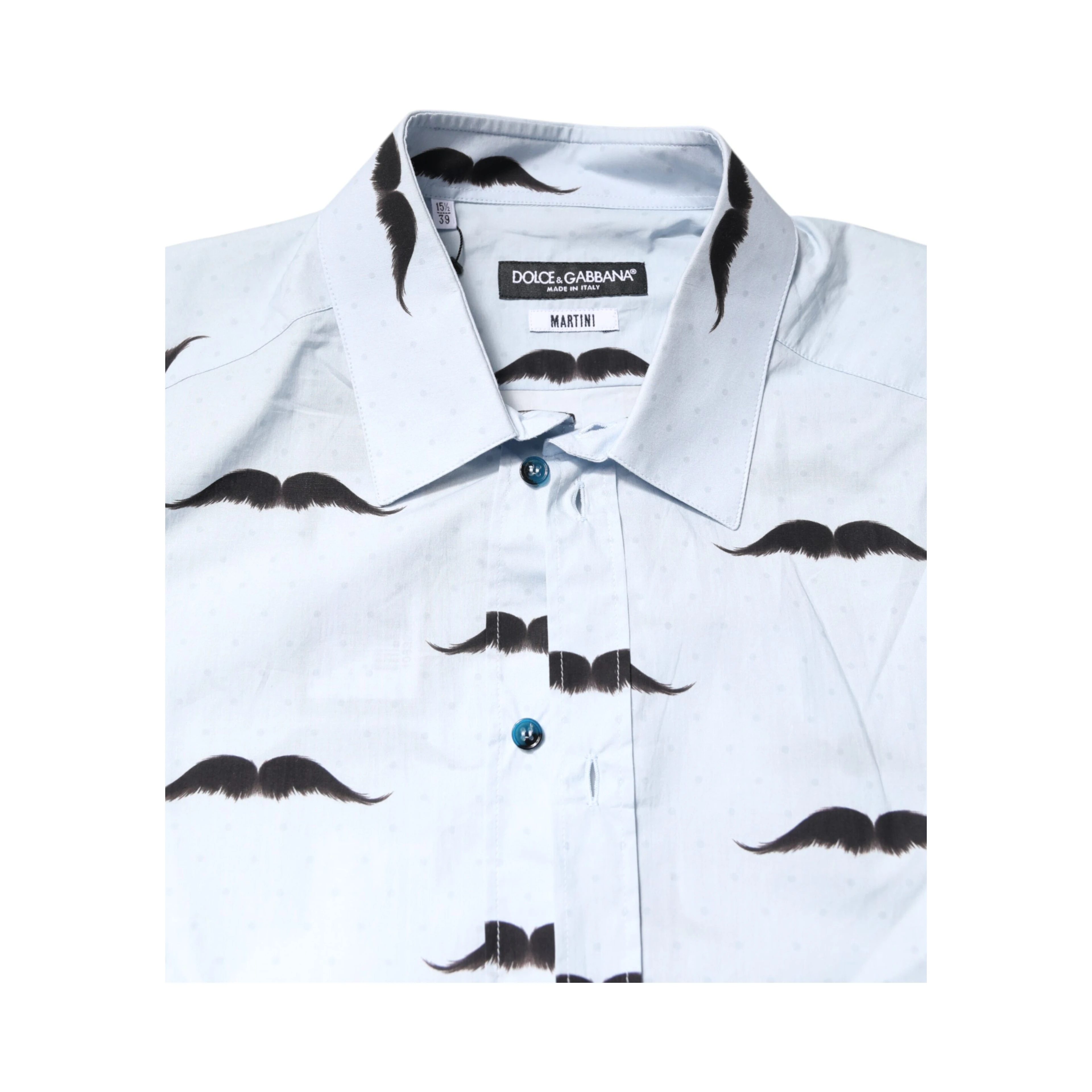 Light Blue Cotton MARTINI Formal Dress Shirt