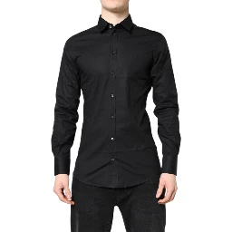 Black GOLD Cotton Long Sleeves Dress Shirt