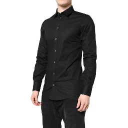 Black GOLD Cotton Long Sleeves Dress Shirt
