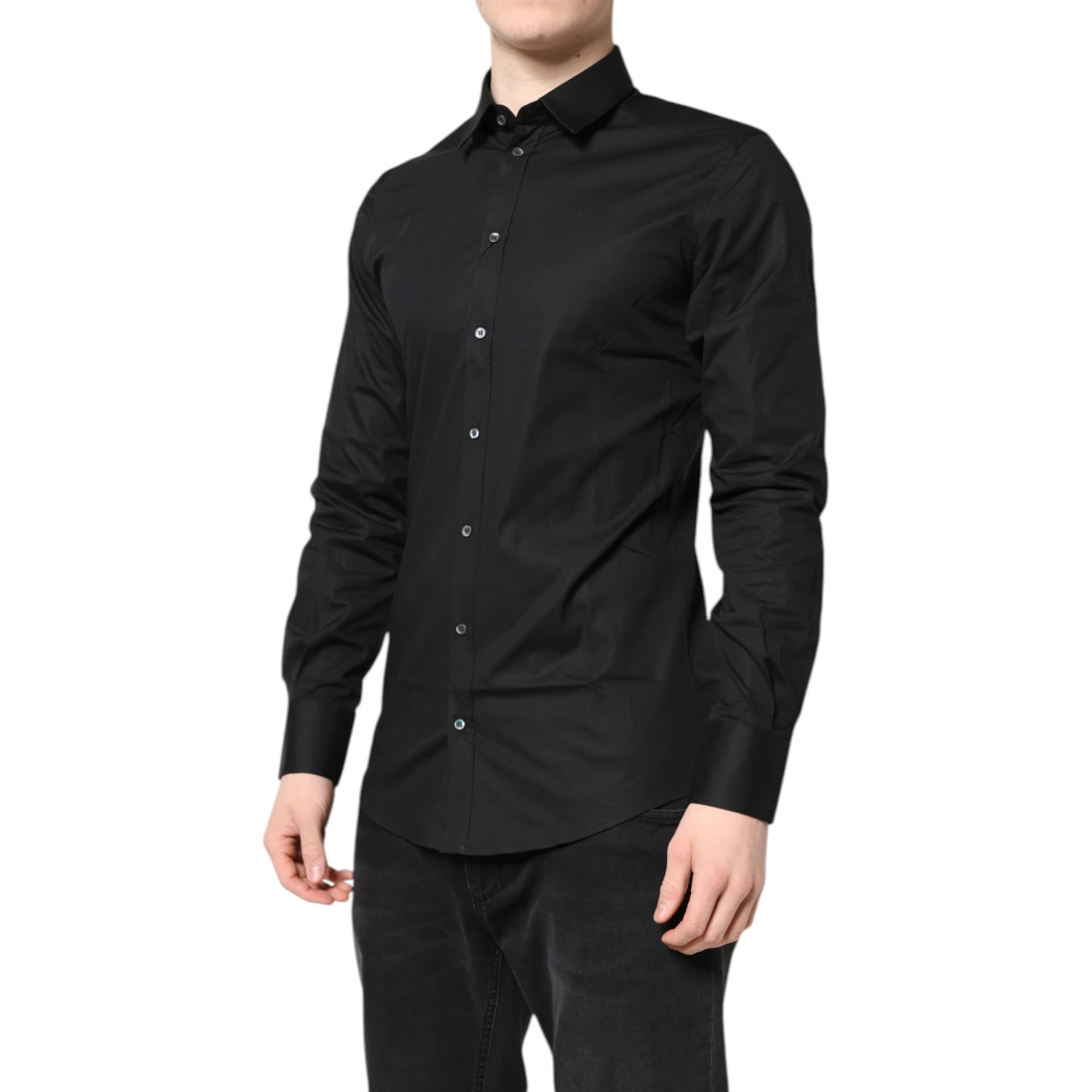 Black GOLD Cotton Long Sleeves Dress Shirt