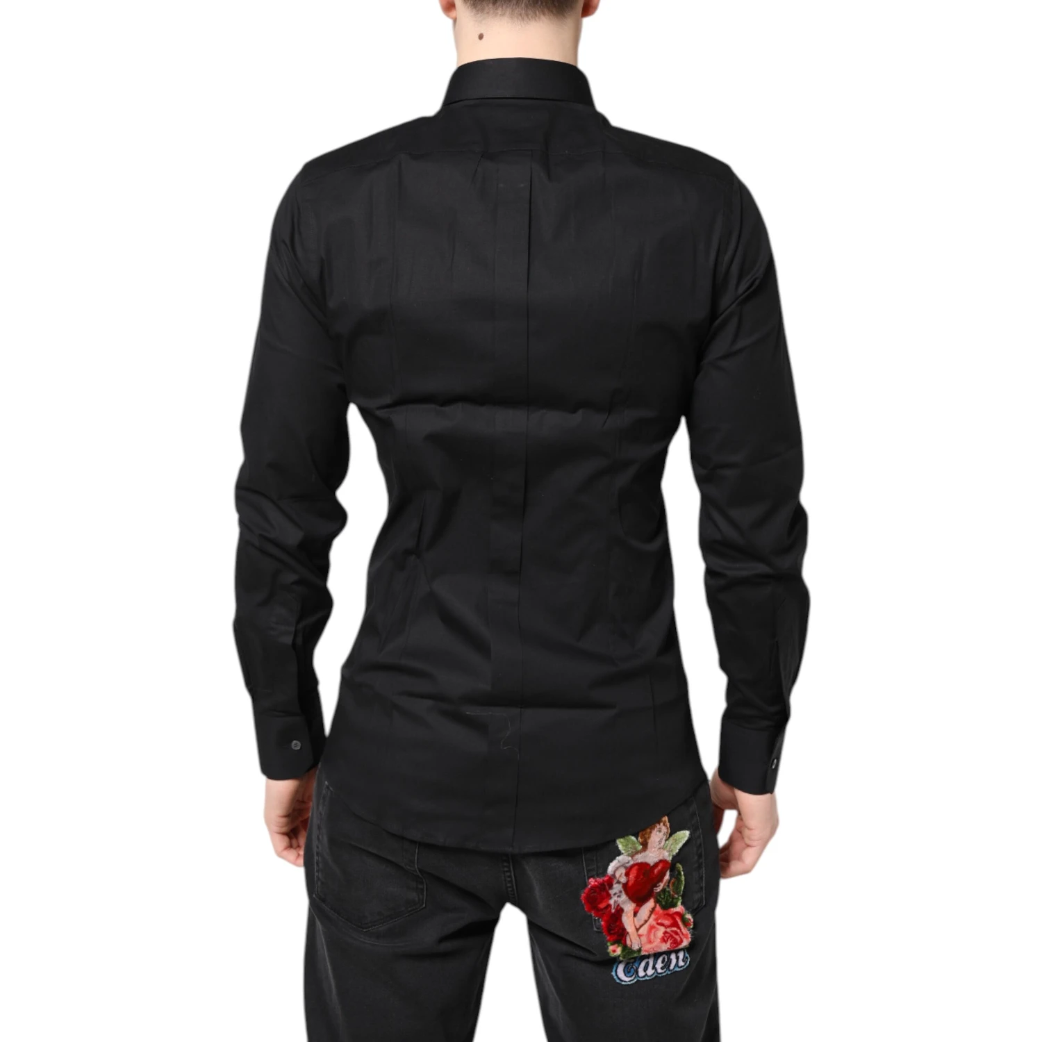 Black GOLD Cotton Long Sleeves Dress Shirt
