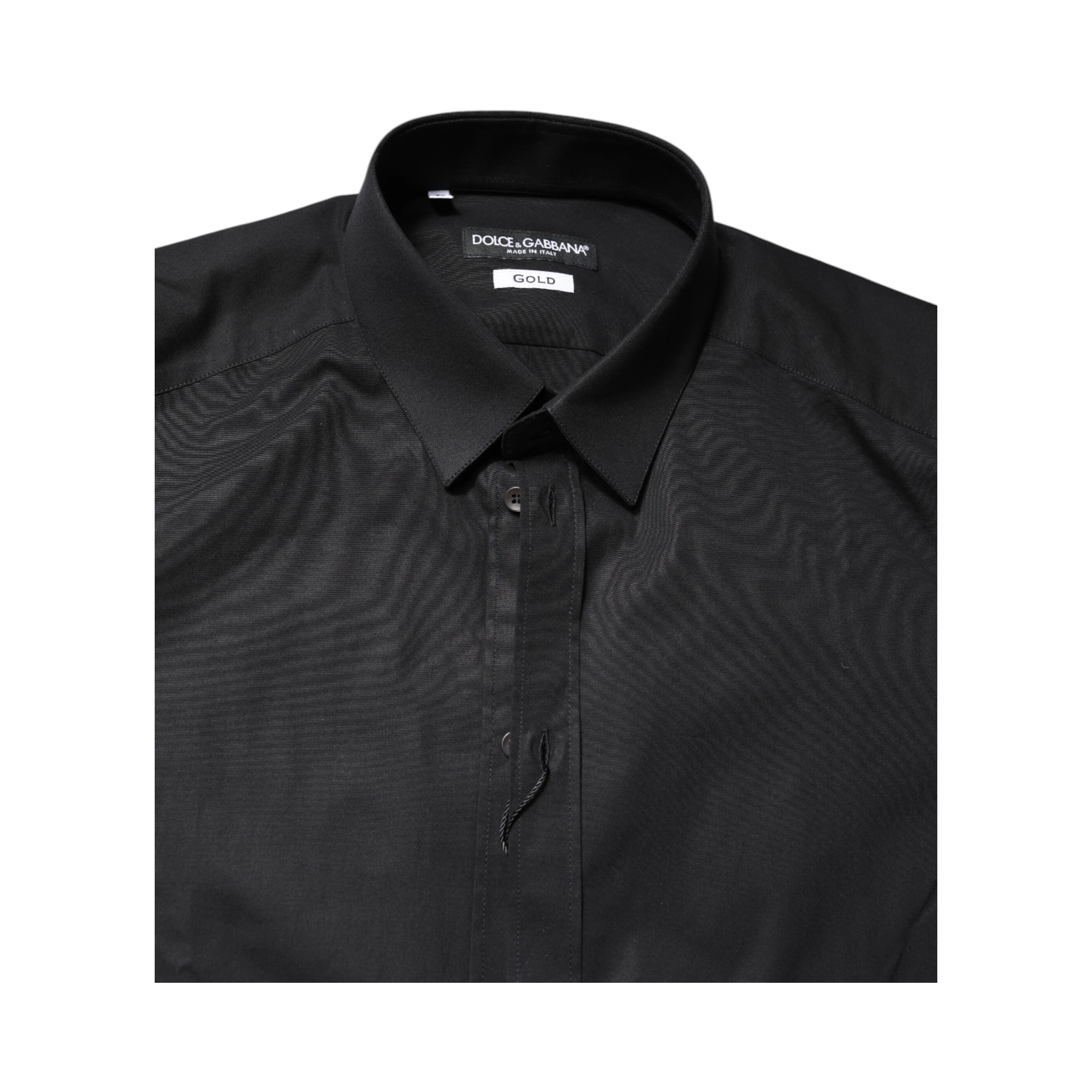 Black GOLD Cotton Long Sleeves Dress Shirt
