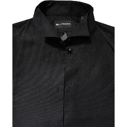 Black Cotton Long Sleeves Formal Dress Shirt