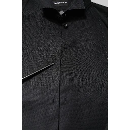 Black Cotton Long Sleeves Formal Dress Shirt