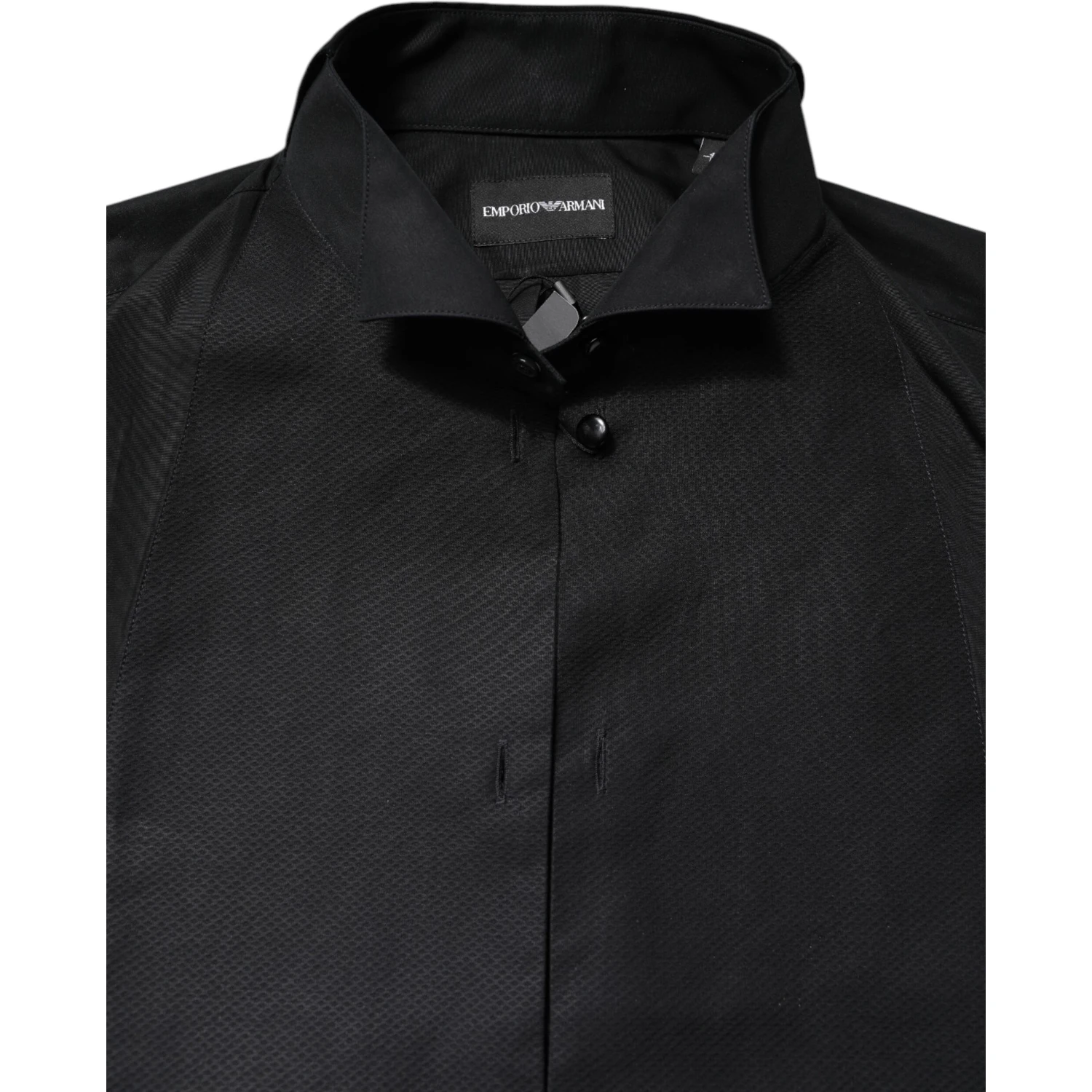 Black Cotton Long Sleeves Formal Dress Shirt