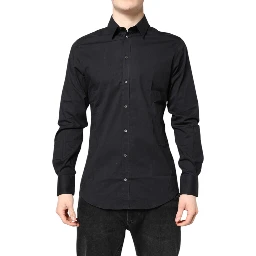Black GOLD Cotton Long Sleeves Dress Shirt