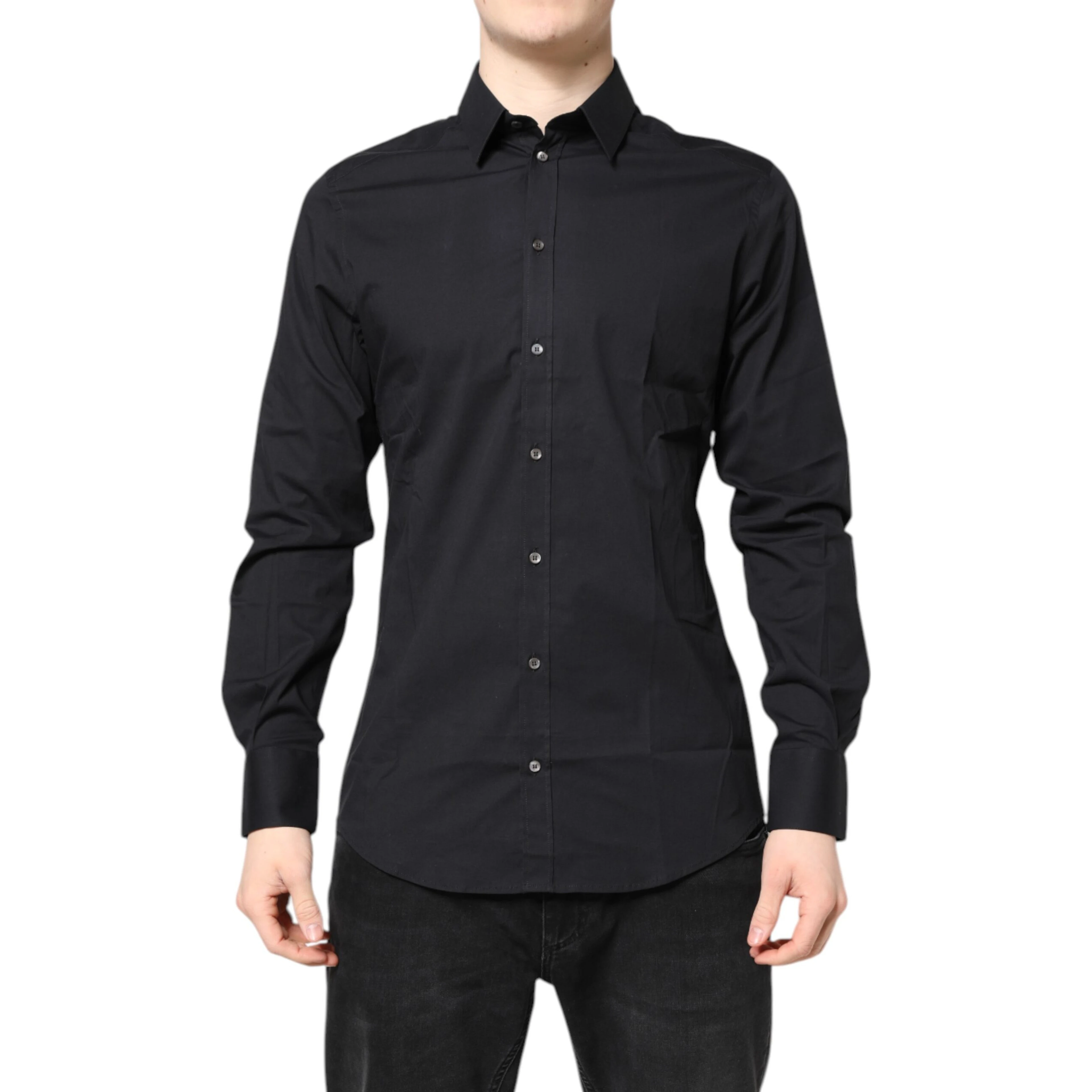 Black GOLD Cotton Long Sleeves Dress Shirt
