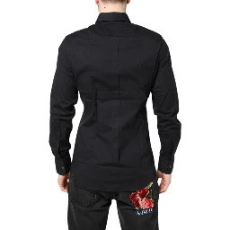 Black GOLD Cotton Long Sleeves Dress Shirt