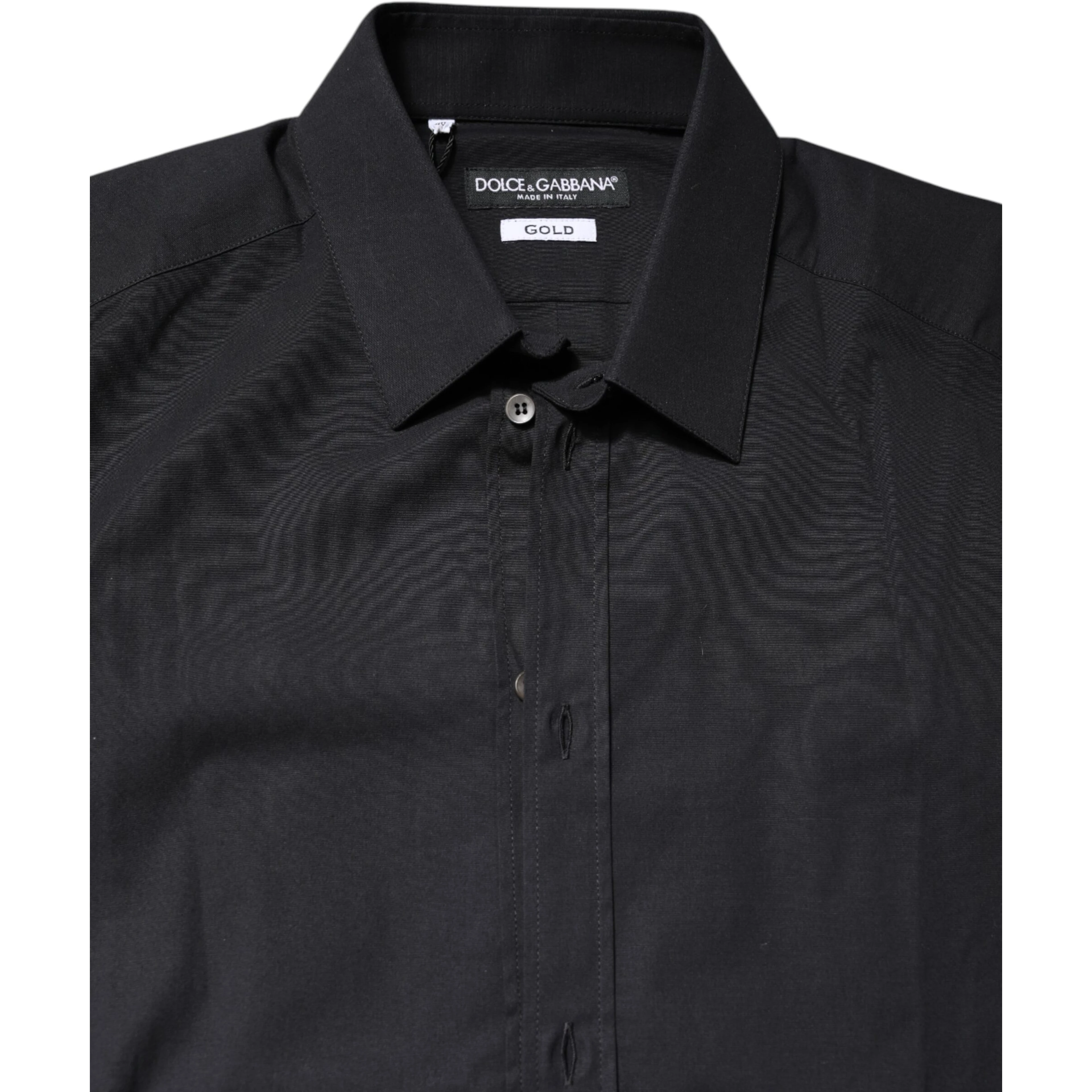 Black GOLD Cotton Long Sleeves Dress Shirt
