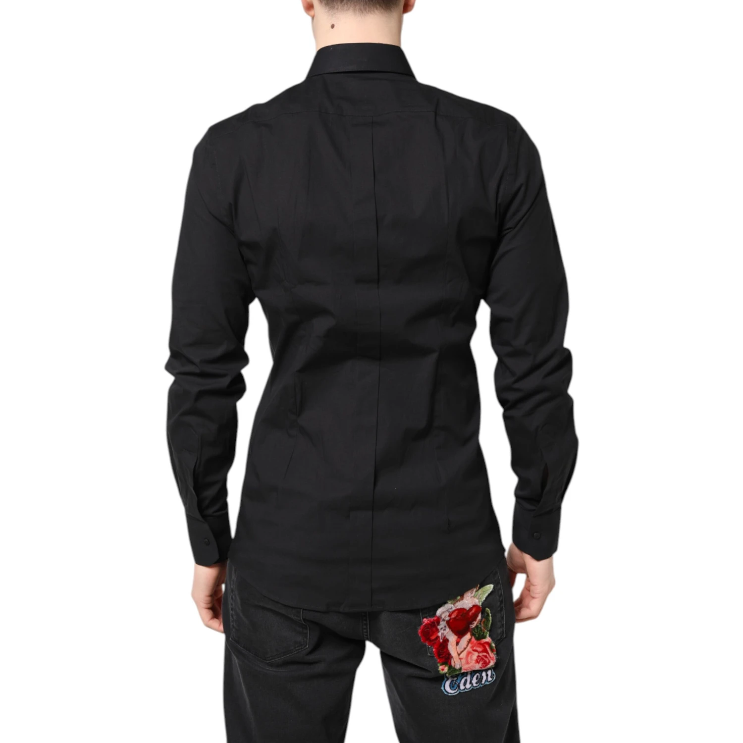 Black GOLD Cotton Dress Formal Shirt