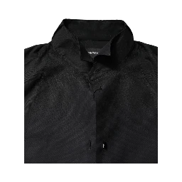 Black Cotton Long Sleeves Men Formal Dress Shirt