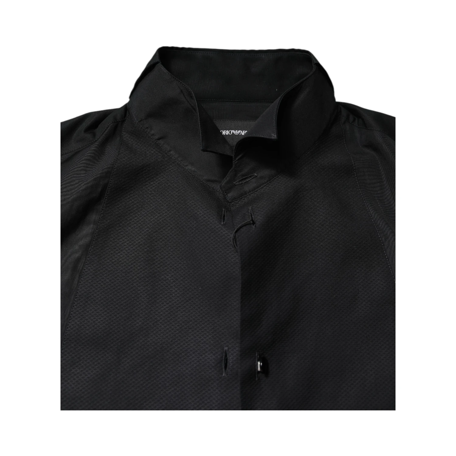 Black Cotton Long Sleeves Men Formal Dress Shirt