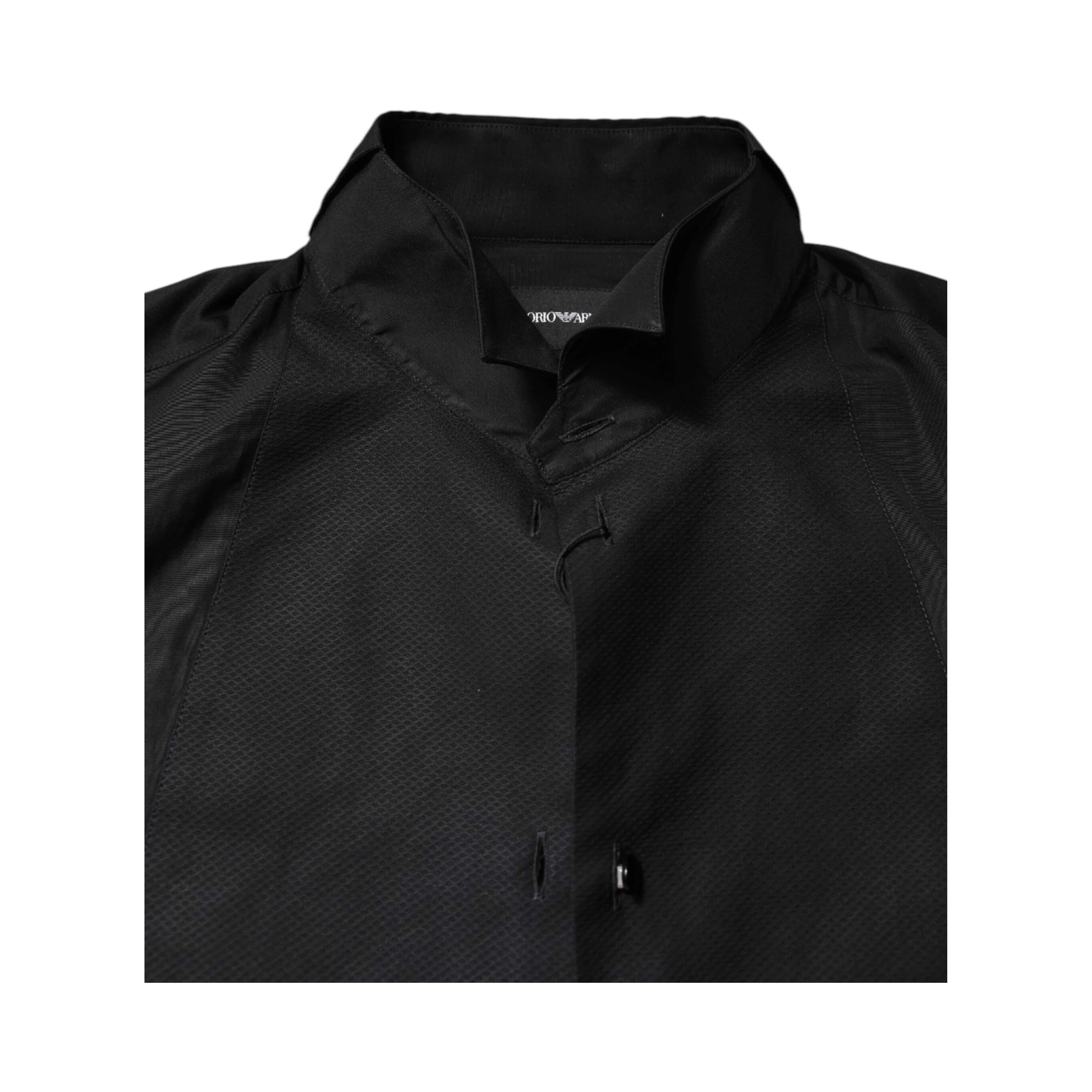 Black Cotton Long Sleeves Men Formal Dress Shirt