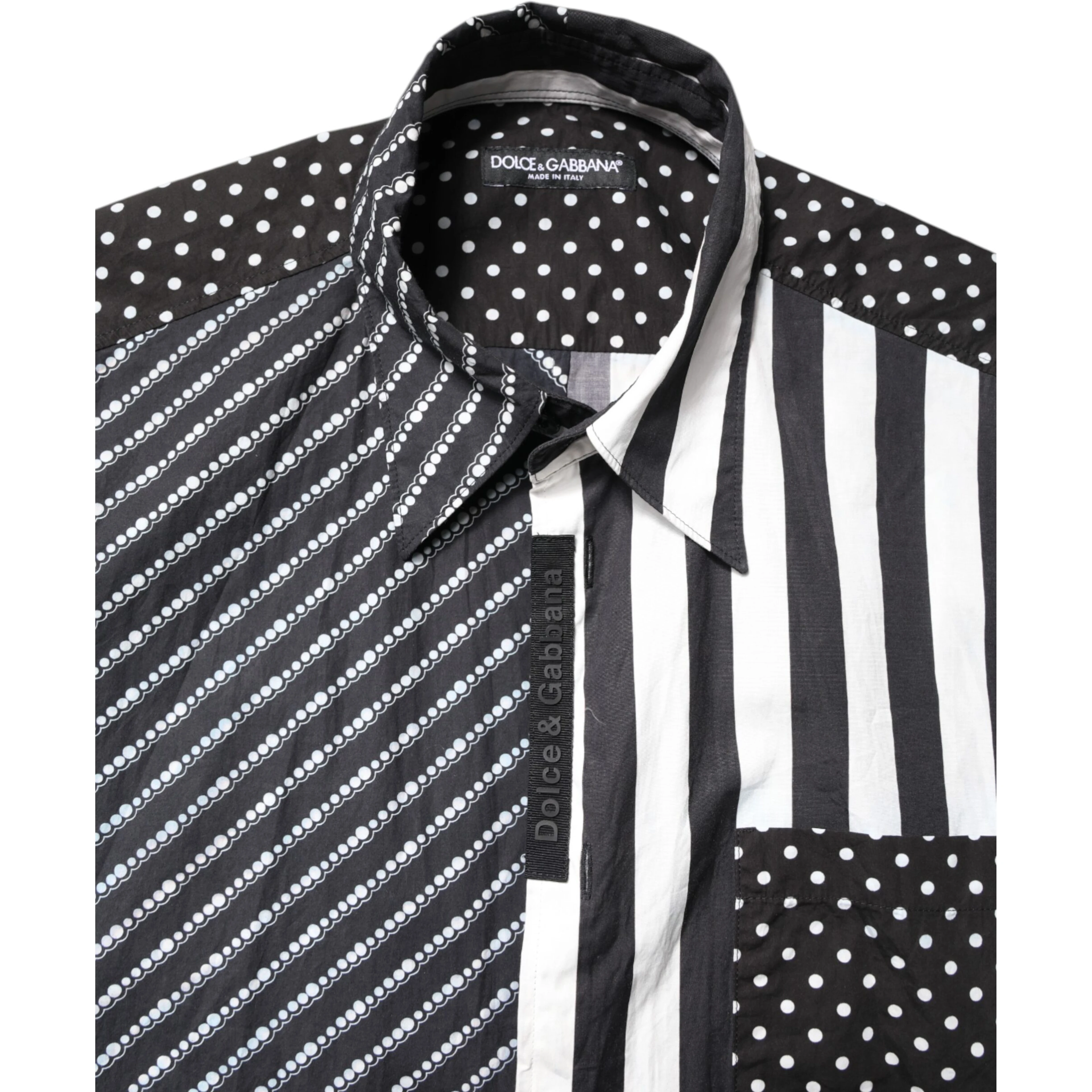 Black White Stripe Button Down Casual Shirt