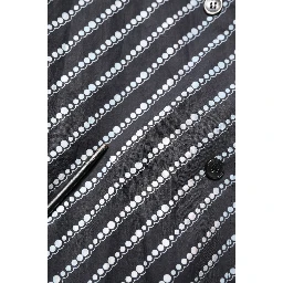 Black White Stripe Button Down Casual Shirt