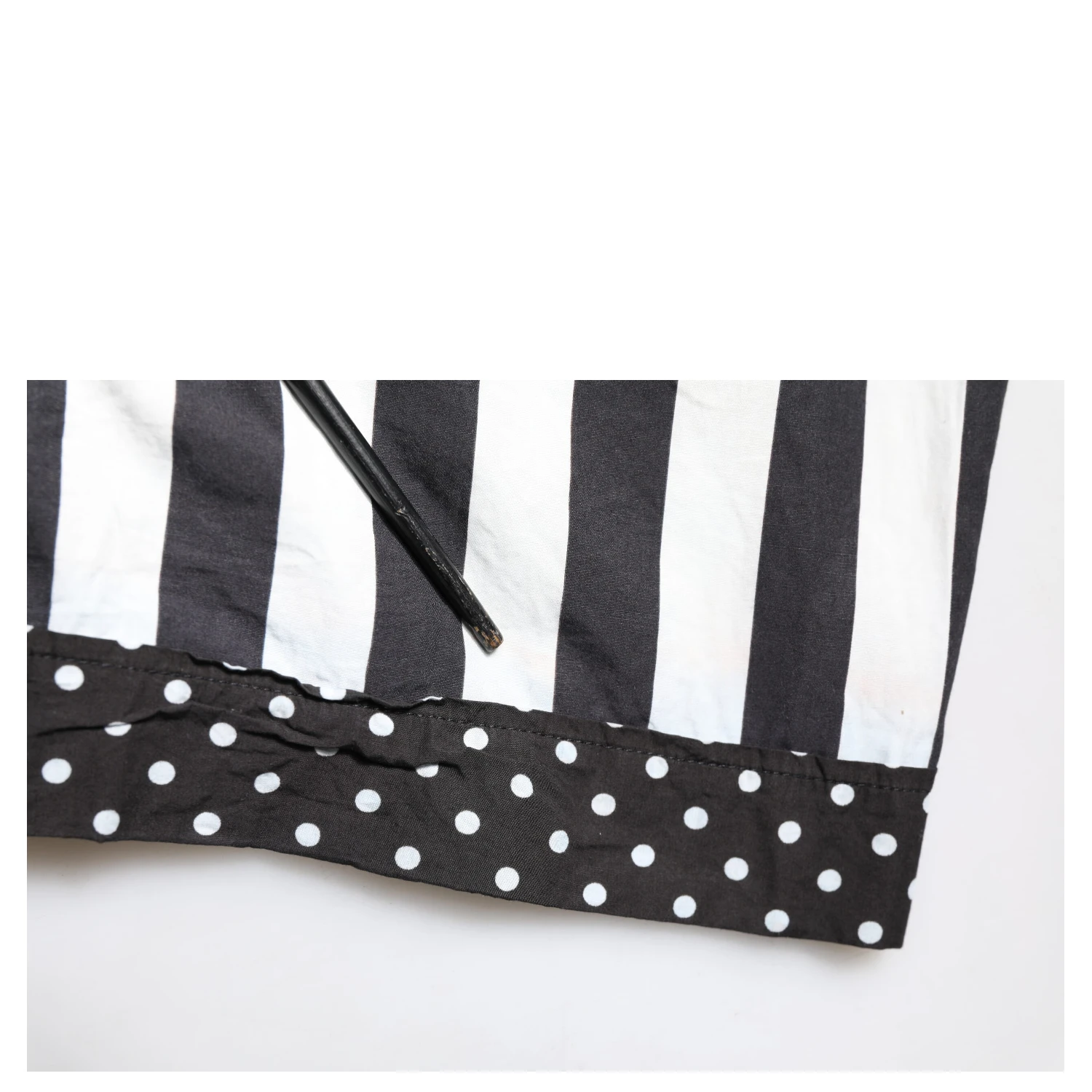 Black White Stripe Button Down Casual Shirt